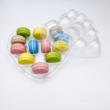 Custom heart shaped 12 macaron box  Plastic macaron insert tray macaron gift box